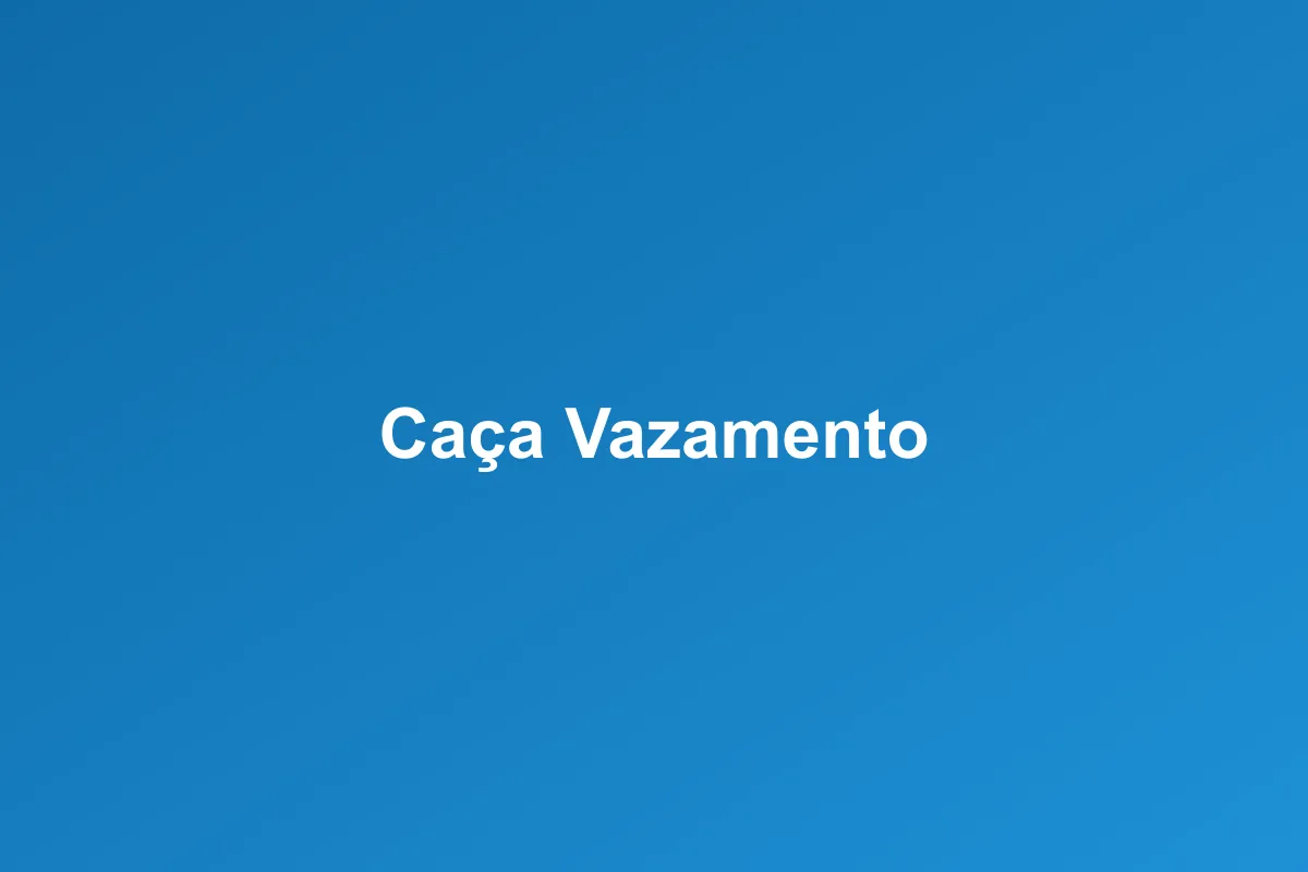 Caça vazamento em Barueri