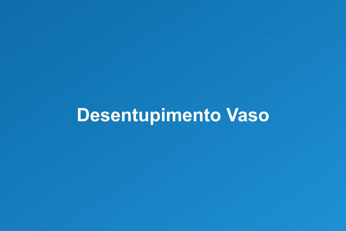 Desentupimento de vaso sanitário em Barueri