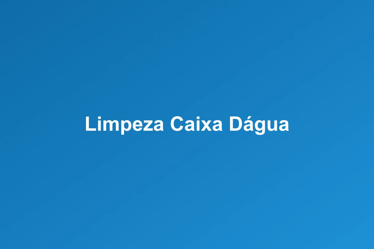 Limpeza de caixa d'água em Barueri